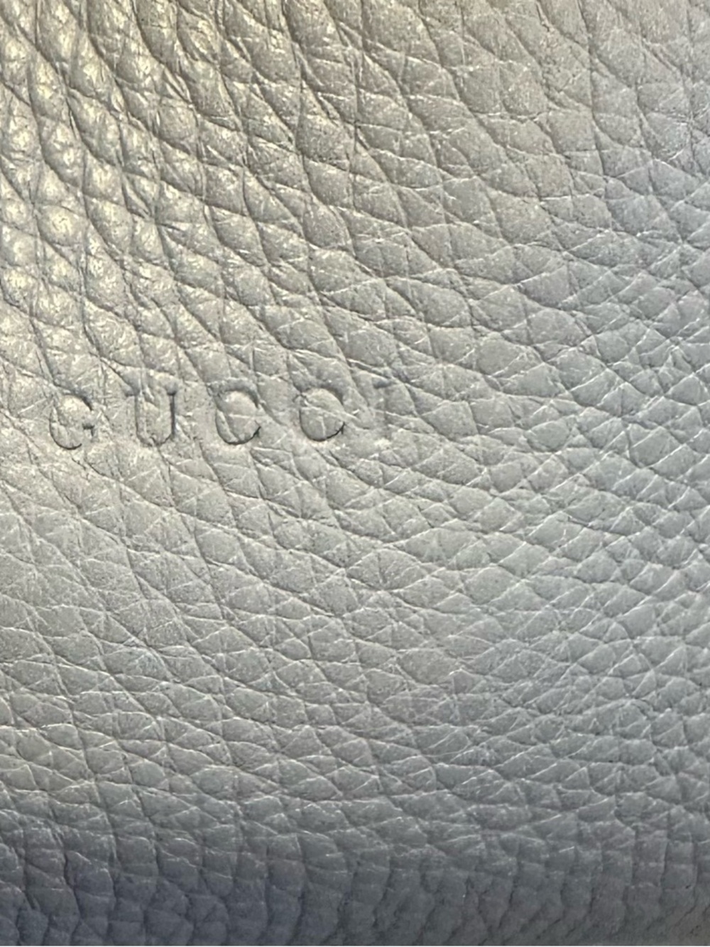 Gucci Beige GG Canvas Tote with Light Blue Leather Trim - Picture 5 of 12